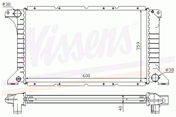 62249A Nissens radiador de esfriamento de motor