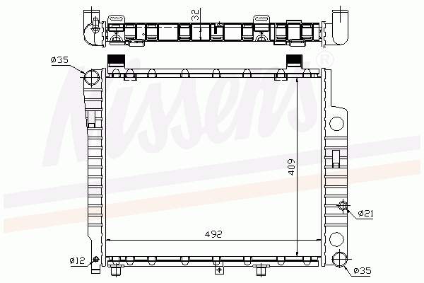 62754A Nissens radiador de esfriamento de motor