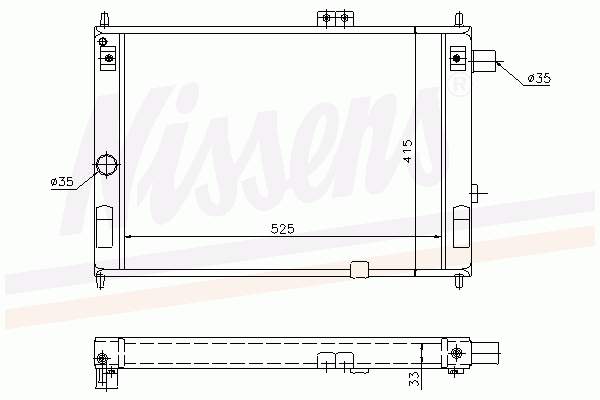 Radiador de esfriamento de motor 63240 Nissens