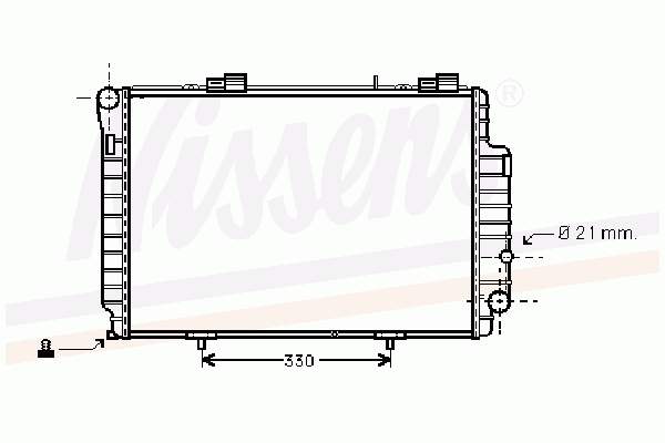 2025006303 Mercedes radiador de esfriamento de motor