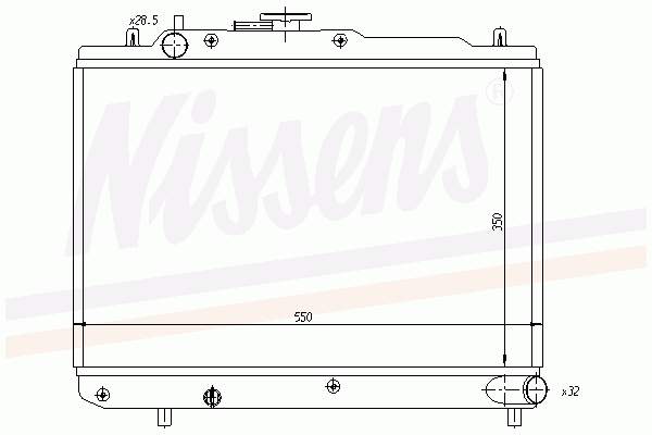 62412 Nissens radiador de esfriamento de motor