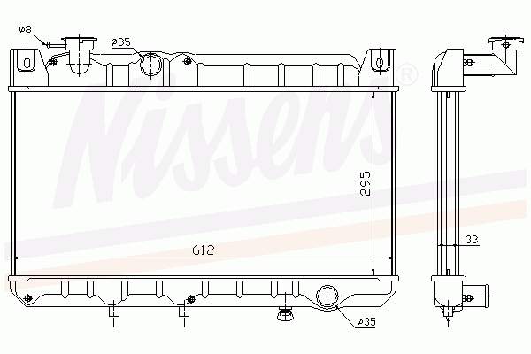 E30315200 Mazda radiador de esfriamento de motor