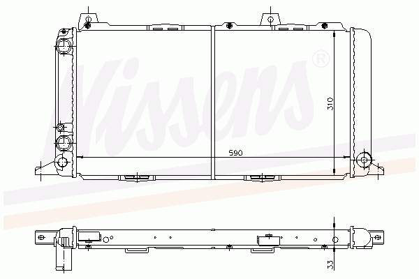 Radiador de esfriamento de motor 60438 Nissens