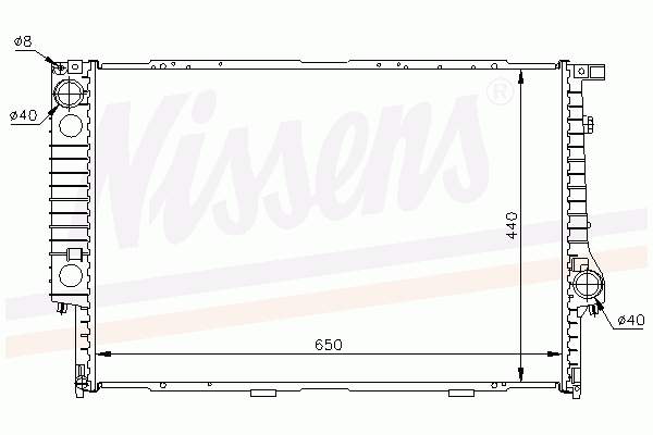 60611 Nissens radiador de esfriamento de motor