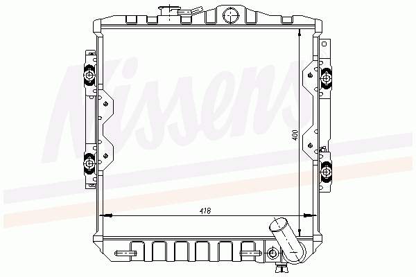 MB222074 Mitsubishi radiador de esfriamento de motor