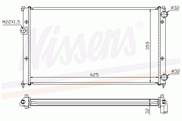 65244A Nissens radiador de esfriamento de motor