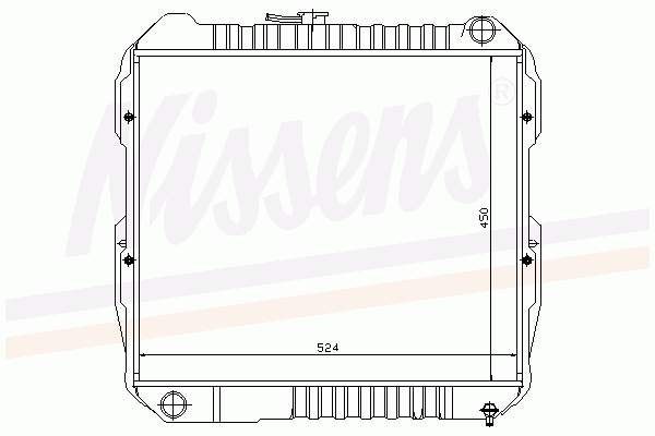 Radiador de esfriamento de motor 64846 Nissens