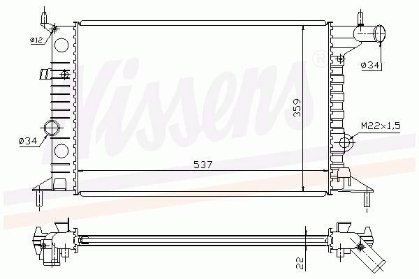 63068A Nissens radiador de esfriamento de motor