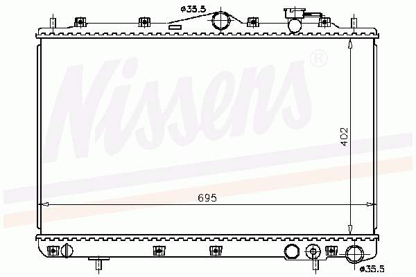 Радиатор охлаждения двигателя Nissens 67005 цена, от 75.71 USD