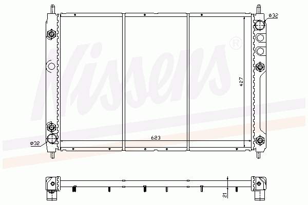 63317 Nissens radiador de esfriamento de motor