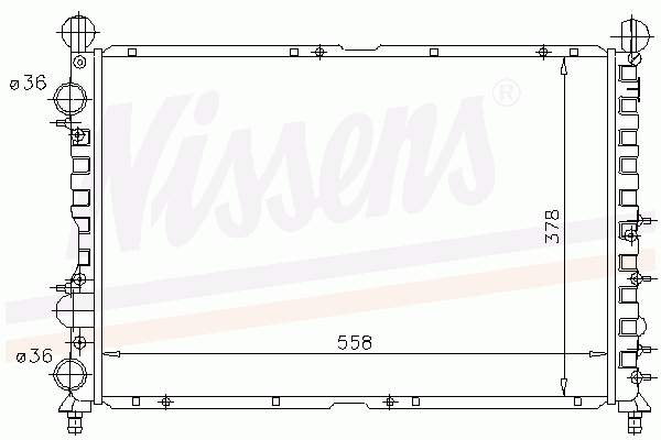 Radiador de esfriamento de motor 60035 Nissens