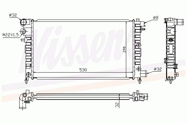 61346A Nissens radiador de esfriamento de motor