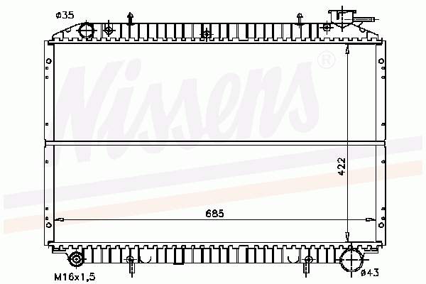 ADN19862C Blue Print radiador de esfriamento de motor