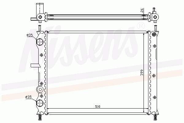 61806A Nissens radiador de esfriamento de motor