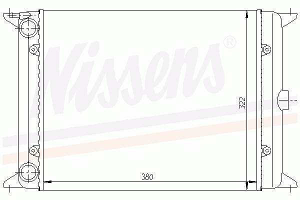 65140 Nissens radiador de esfriamento de motor