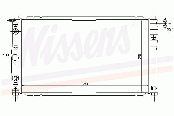 Radiador de esfriamento de motor 61659 Nissens