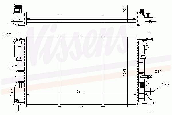 62162 Nissens radiador de esfriamento de motor