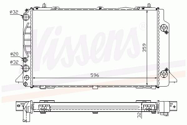 60448 Nissens radiador de esfriamento de motor