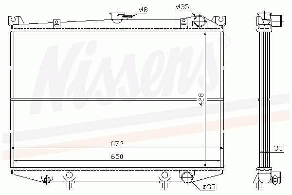 62986 Nissens radiador de esfriamento de motor