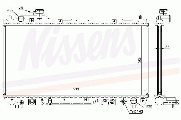 64630A Nissens radiador de esfriamento de motor