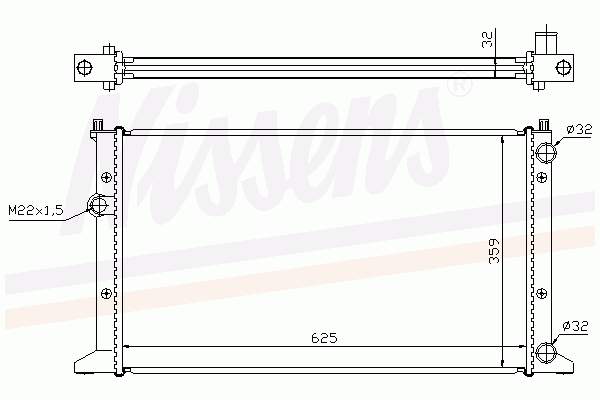 1HM121253K VAG radiador de esfriamento de motor