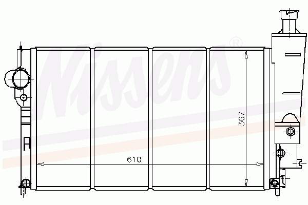 Radiador de esfriamento de motor 63545 Nissens