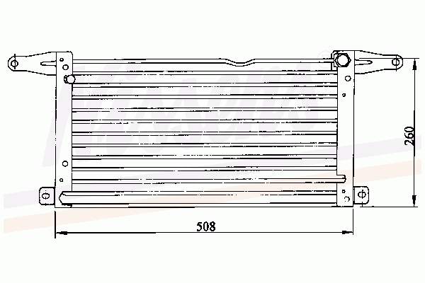 Radiador de aparelho de ar condicionado para Fiat Uno (146A)