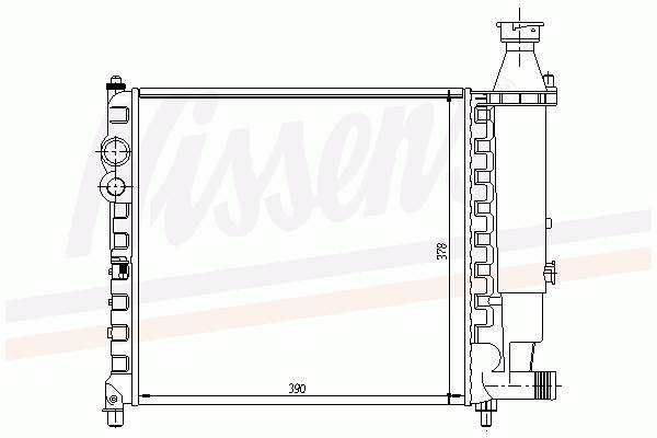 63411 Nissens radiador de esfriamento de motor