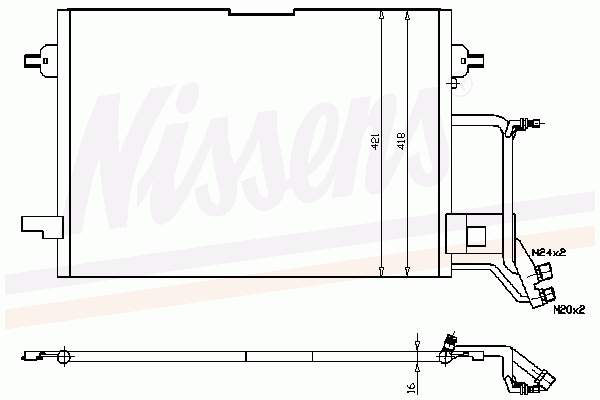 Радиатор кондиционера 94212 Nissens