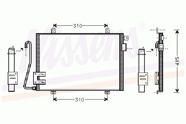 94279 Nissens radiador de aparelho de ar condicionado