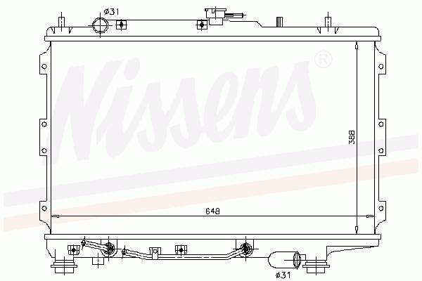 Radiador de esfriamento de motor 66601 Nissens