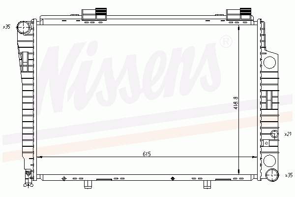 62752A Nissens radiador de esfriamento de motor