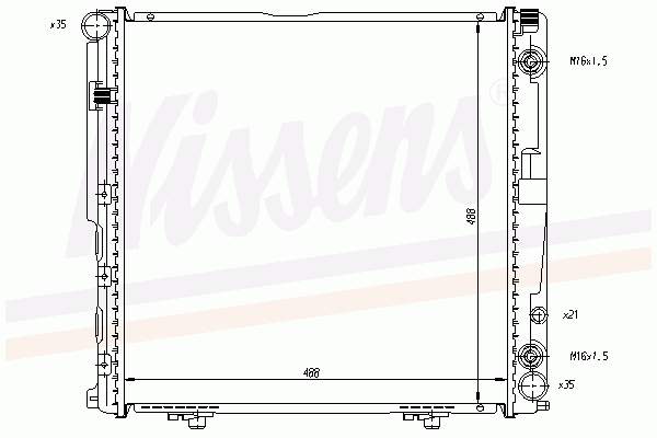 62763A Nissens radiador de esfriamento de motor