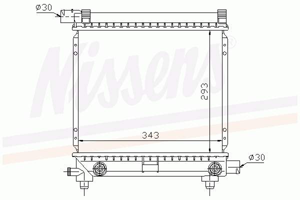 62550 Nissens radiador de esfriamento de motor