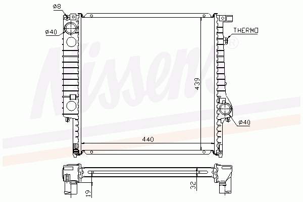 17111719259 BMW radiador de esfriamento de motor