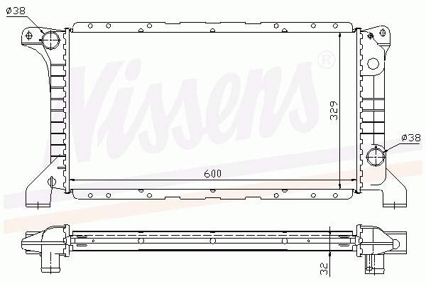 62177A Nissens radiador de esfriamento de motor