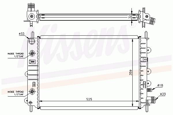 6912236 Ford radiador de esfriamento de motor