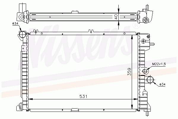 63289A Nissens radiador de esfriamento de motor