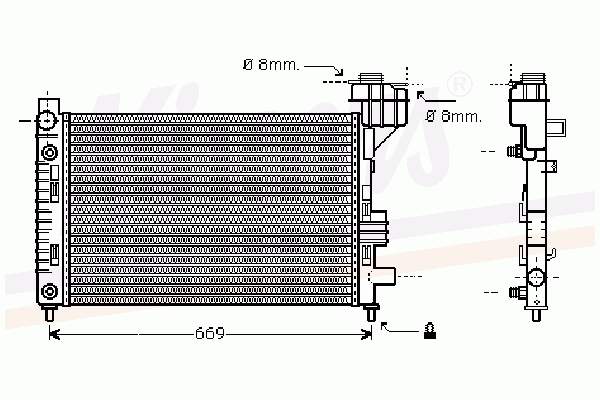 5005081 Polcar radiador de esfriamento de motor