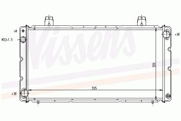 Radiador de esfriamento de motor 64056 Nissens