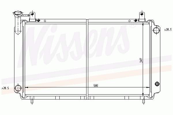 Radiador de esfriamento de motor 62423 Nissens