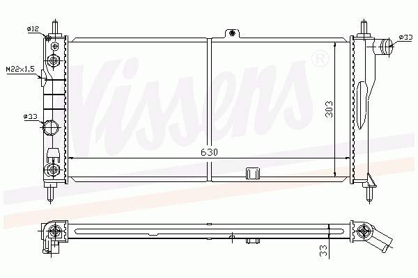 63275 Nissens radiador de esfriamento de motor