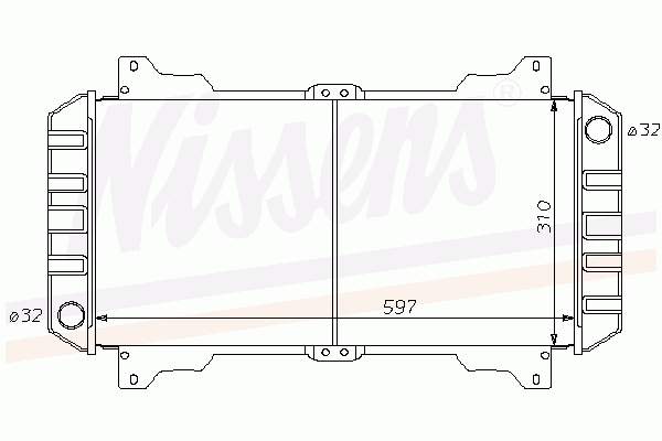 Radiador de esfriamento de motor 62170 Nissens