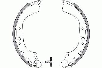 2799519 NK sapatas do freio traseiras de tambor