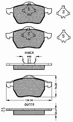 Тормозные колодки Optimal 10064