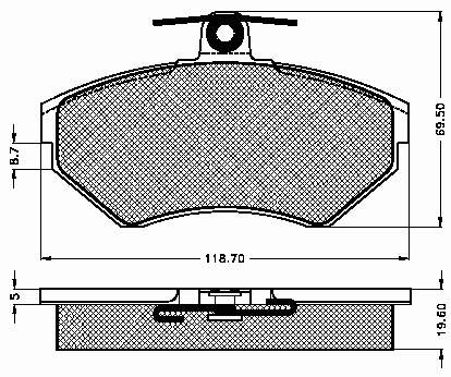 Тормозные колодки Optimal 10186