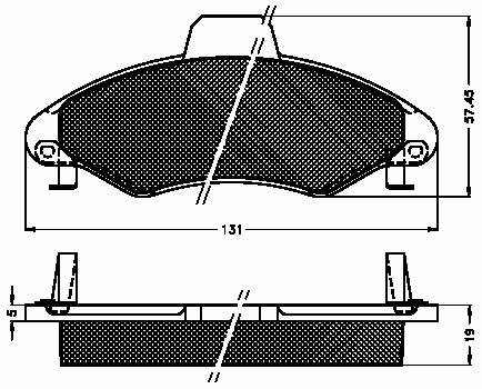 Sapatas do freio dianteiras de disco Ford Escort AAL, ABL