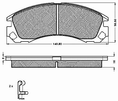 Sapatas do freio dianteiras de disco Mitsubishi Outlander 1 CU