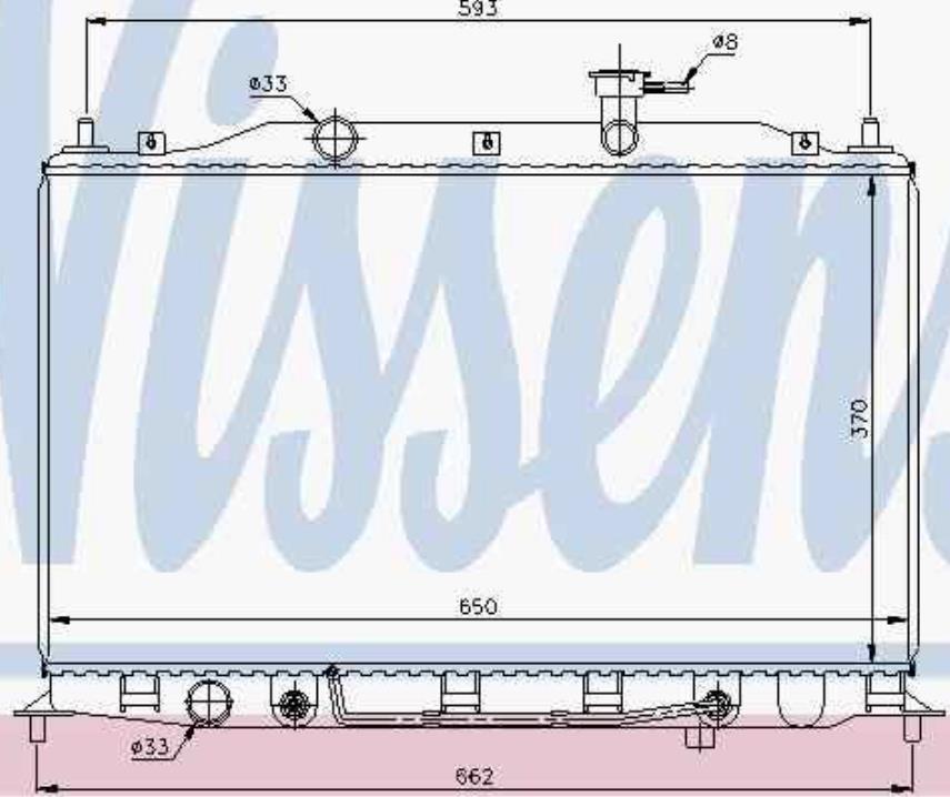 ADG098103 Blue Print radiador de esfriamento de motor