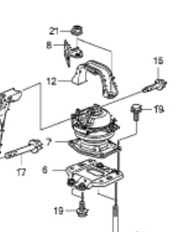 Coxim (suporte) traseiro de motor 50810SZAA02 Honda